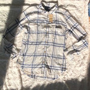 NWT✨ Blue/White Boyfriend Fit Cotton Flannel